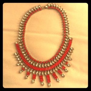 Ann Taylor neon bib style necklace